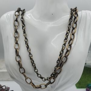 Chloe And Isabel Heirloom Elegant Bronze Tone Chain Necklace 36 Inch N3911